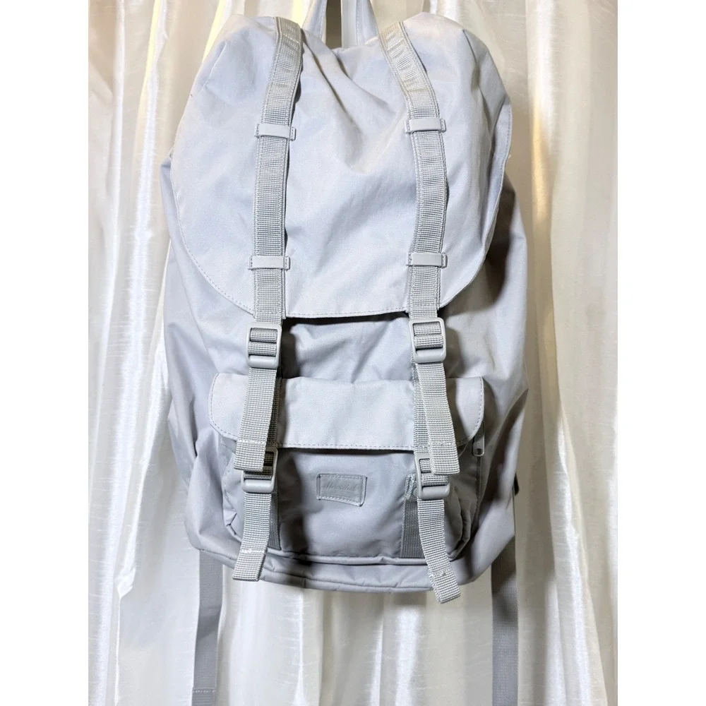 Herschel Little America Backpack Unisex One Size Grey Excellent Laptop Sleeve